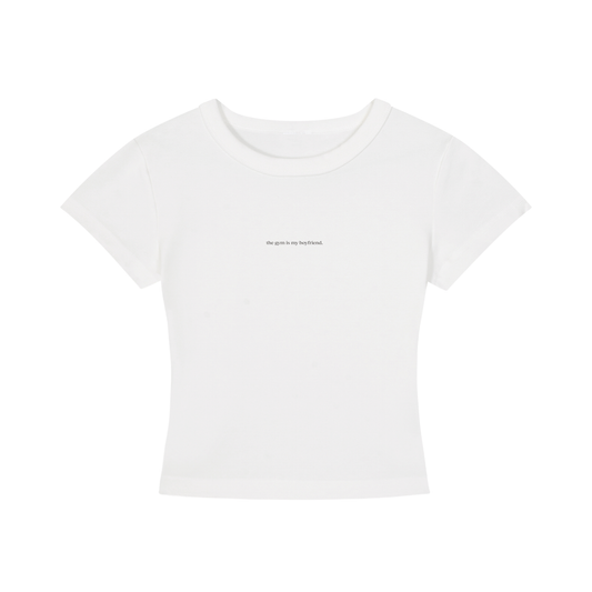 "the gym is my boyfriend" Women's Cropped T-Shirt